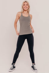 Aura Racerback Top - Light Khaki-Araa Active
